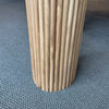 WOODFLEX Flexible Solid Paulownia Wood Slat Wall Panel -  2700mm x 600mm - Half Round