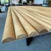 WOODFLEX Flexible Solid Paulownia Wood Slat Wall Panel -  2700mm x 600mm - Half Round
