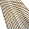 WOODFLEX Flexible Solid Paulownia Wood Slat Wall Panel -  2700mm x 600mm - Half Round
