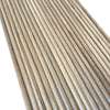 WOODFLEX Flexible Solid Paulownia Wood Slat Wall Panel -  2700mm x 595mm - Half Round