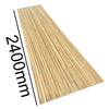 WOODFLEX Flexible Solid Paulownia Wood Slat Wall Panel - 2400mm x 595mm - Wave