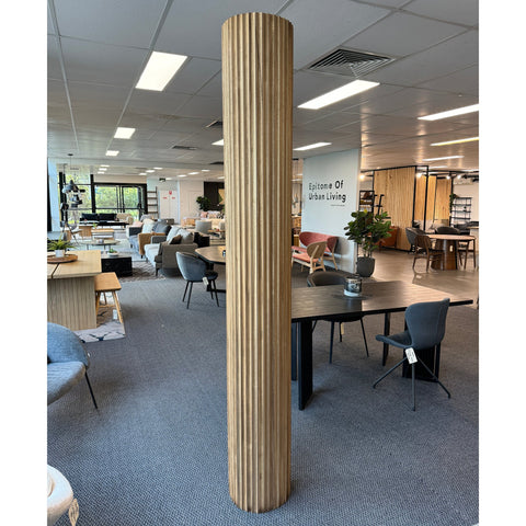 WOODFLEX Flexible Solid Paulownia Wood Slat Wall Panel - 2700mm x 595mm - Wave