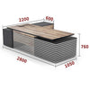 PHOENIX Executive Desk with Right Return 2.8M - Warm Oak & Black