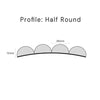 WOODFLEX Flexible Wooden Slat Wall Panel - Oak Veneer - 2700mm x 600mm - Half Round