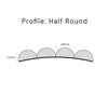 WOODFLEX Flexible Wooden Slat Wall Panel - Oak Veneer - 3000mm x 600mm - Half Round