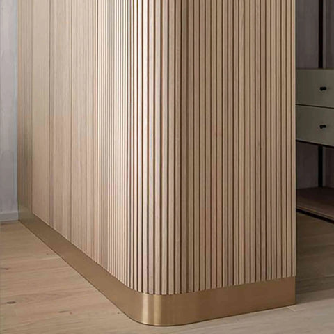 WOODFLEX Flexible Wooden Slat Wall Panel - Oak Veneer - 2700mm x 600mm - Trapezium