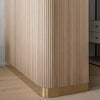 WOODFLEX Flexible Wooden Slat Wall Panel - Oak Veneer - 3000mm x 600mm - Trapezium