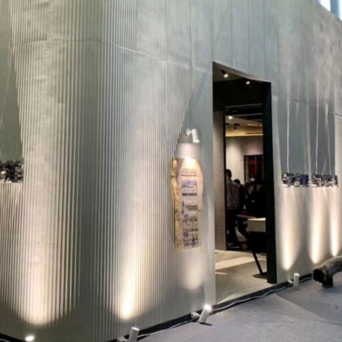 WOODFLEX FLEXIBLE PU STONE PANEL - RIPPLE BOARD White - 2700 x 600mm - innovatec.com.au