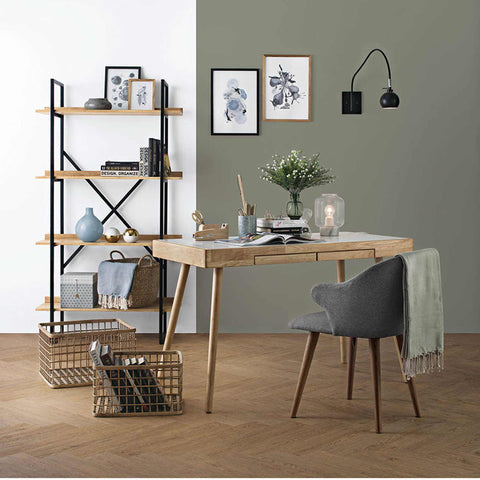 RETH Study Desk 120cm - Natural & White