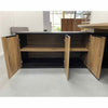 PHOENIX Executive Desk with Left Return 2.2M - Warm Oak & Black