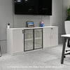 ASPEN Credenza Cabinet 120cm - White & Black