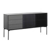 SEGAN Sideboard Buffet 160cm - Black & Grey