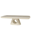 ECLIPSE 140cm Rectangular Coffee Table Travertine Look - Ivory