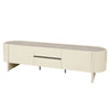 ECLIPSE 200cm TV Entertainment Unit with Travertine Look Top -  Ivory