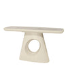 ECLIPSE 140cm Console Table with Travertine look Top - Ivory