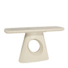ECLIPSE 140cm Console Table with Travertine look Top - Ivory