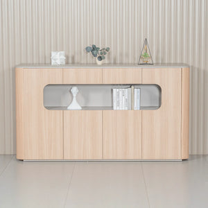 ORBAN 200cm Credenza Display Unit  Oak - 110cm High