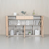 ORBAN 200cm Credenza Display Unit  Oak - 110cm High