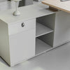 KELIAN Reversible Executive Desk with Return - 180cm - Oak