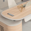 KELIAN  Reversible Executive Desk with Return 160-180cm - Oak
