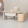 KELIAN  Reversible Executive Desk with Return 160-180cm - Oak