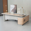 KELIAN  Reversible Executive Desk with Return 160-180cm - Oak