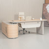 KELIAN  Reversible Executive Desk with Return 160-180cm - Oak