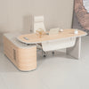 KELIAN  Reversible Executive Desk with Return 160-180cm - Oak