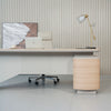 KELIAN  Reversible Executive Desk with Return 160-180cm - Oak