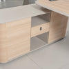 KELIAN  Reversible Executive Desk with Return 160-180cm - Oak