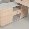 KELIAN  Reversible Executive Desk with Return 160-180cm - Oak