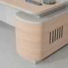 KELIAN  Reversible Executive Desk with Return 160-180cm - Oak