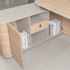 KELIAN  Reversible Executive Desk with Return 160-180cm - Oak