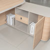 KELIAN  Reversible Executive Desk with Return 160-180cm - Oak