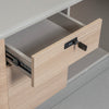 KELIAN  Reversible Executive Desk with Return 160-180cm - Oak