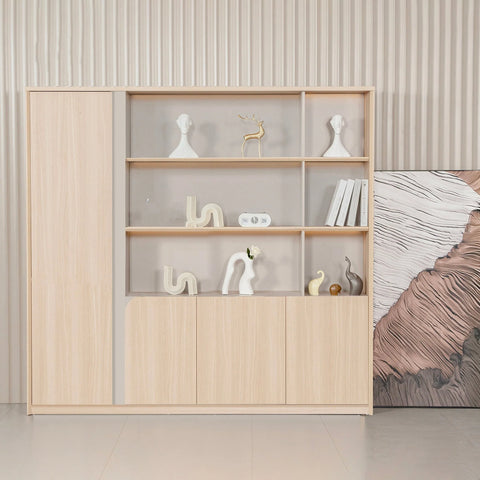 KELIAN  Display Wall Unit 200cm - Oak