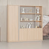 KELIAN  Display Wall Unit 200cm - Oak