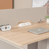 KELSEY 2-Person Back-to-Back Workstation with No Return 140cm – Oak