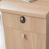 KELSEY 2-Person Back-to-Back Workstation with No Return 140cm – Oak