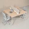 KELSEY 2-Person Back-to-Back Workstation with No Return 140cm – Oak
