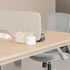 KELSEY 2-Person Back-to-Back Workstation with No Return 140cm – Oak