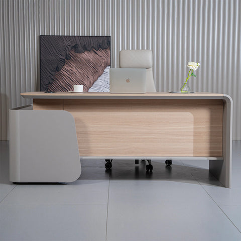 WESLEY Executive Desk Right Return 180cm - Oak