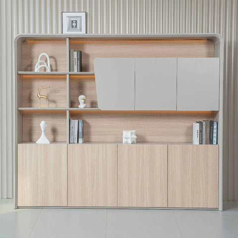 SEVANI Display Wall Unit - 240cm - Oak