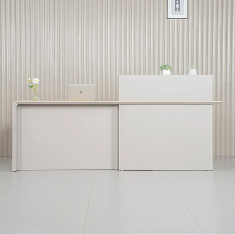 SEVANI  Reception Desk 240cm - Left Counter - Oak