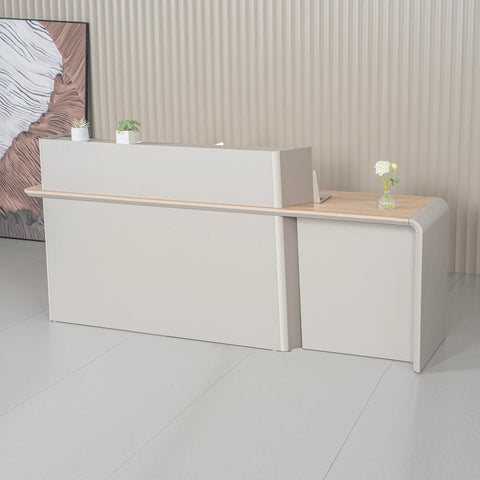 SEVANI  Reception Desk 180cm Right Counter - Oak - innovatec.com.au