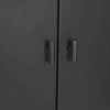 SHANTI Tall Sideboard 120cm Solid Acacia Wood - Black