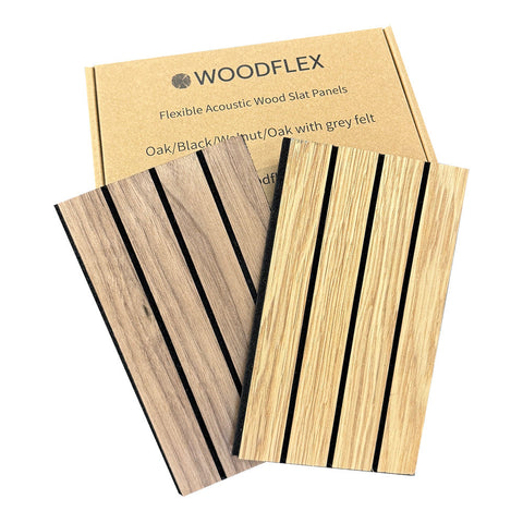 WOODFLEX 7mm SLIM Acoustics - 2pc SLIM Sample Box Set (Oak & Walnut) - innovatec.com.au