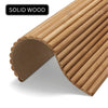 WOODFLEX Flexible Solid Paulownia Wood Slat Wall Panel -  2700mm x 595mm - Half Round