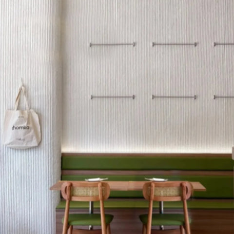 WOODFLEX  Flexible SOFT STONE PANEL - ROUNDED LINE White - 2700 x 600mm