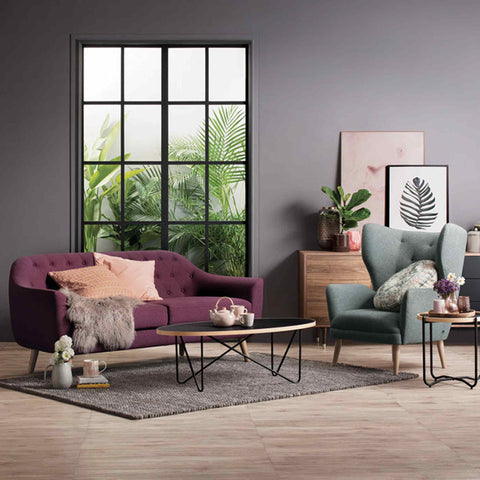 NARESH Coffee Table - Oval - Black